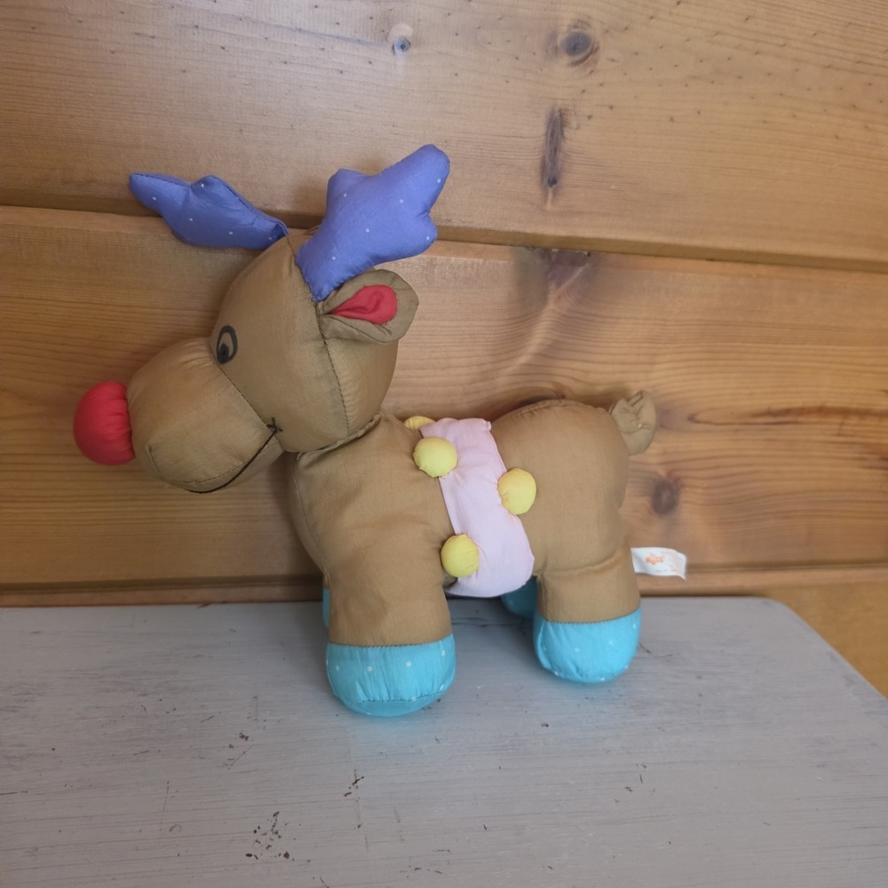 Vintage Russ Luv Pets Reindeer Plush 10" Rudolph